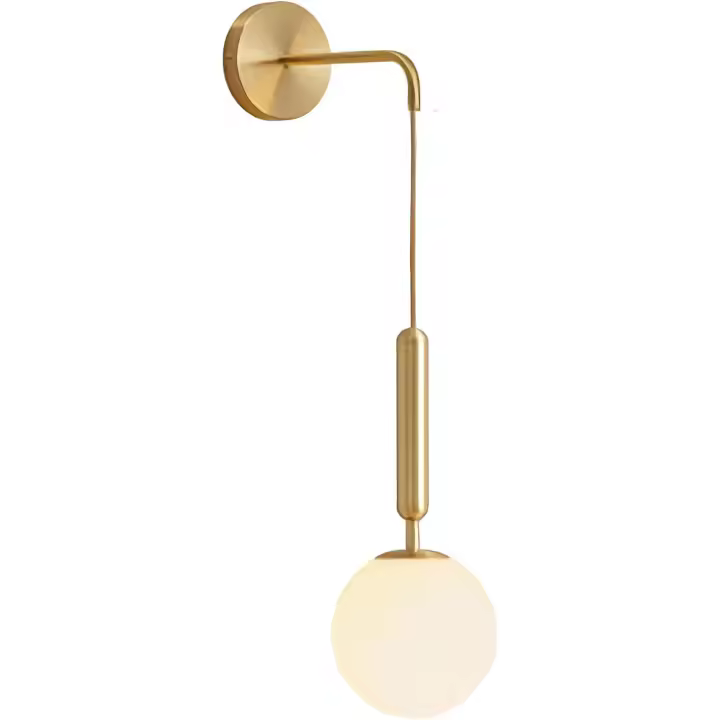 Lámpara de pared colgante de vidrio y latón moderna, lámpara de pared para mesita de noche, para comedor, cocina, isla, pasillo, tienda, dormitorio, sala de estar, accesorio de iluminación - 1