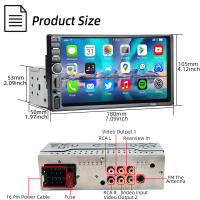 Reproductor Multimedia MP5 Para Coche HIPPBQCC 7 Pulgadas 1 DIN Pantalla Táctil FM ISO Entrada Auxiliar Bluetooth USB Línea De Espejo Autoradio - details 10