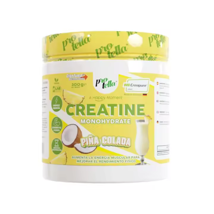 Protella - Creatina 300 g - Creatina de alta calidad - Sabor Piña colada - 1