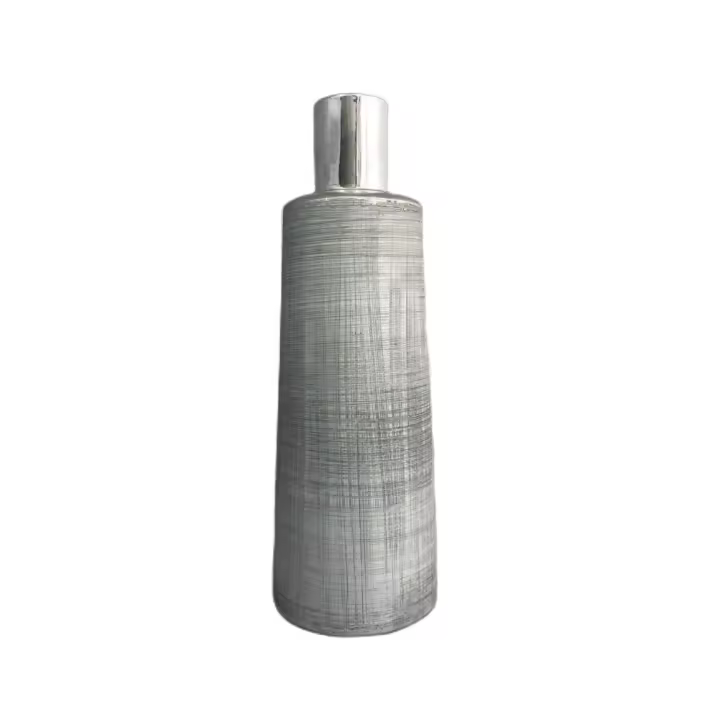 Factory Cuadros - Jarrón Blanco/plata 35cm Elegante - 1