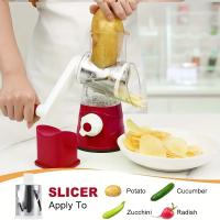 1pc Cortador De Verduras Manual Portátil Multifuncional Rondado Mandolina Para Patatas Queso Y Cocina Herramienta De Acero Inoxidable - details 3