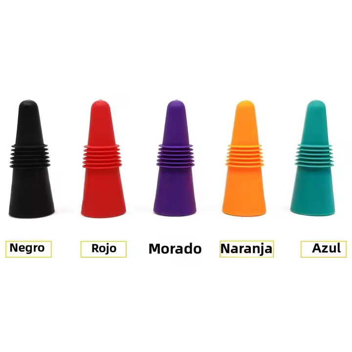 Juego De Tapones Para Botella De Vino De Silicona Antiparásitos a Prueba De Fugas Accesorios Para Whisky Tapón Para Cerveza Y Champán Utensilios De Cocina Para Barra - 1