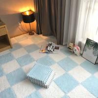 16PCS Alfombra De Piso Interconectada De Espuma De Peluche 30x30cm Alfombra De Moda Suave Para El Hogar Alfombras De Área Cuadradas - details 13