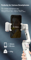 Stabilizador Gimbal A10 Con Tripé Y Luz De Rellenado Para Smartphone Vlog Video De iPhone Telescopio Roda Removible Para Grabación De Video - details 16