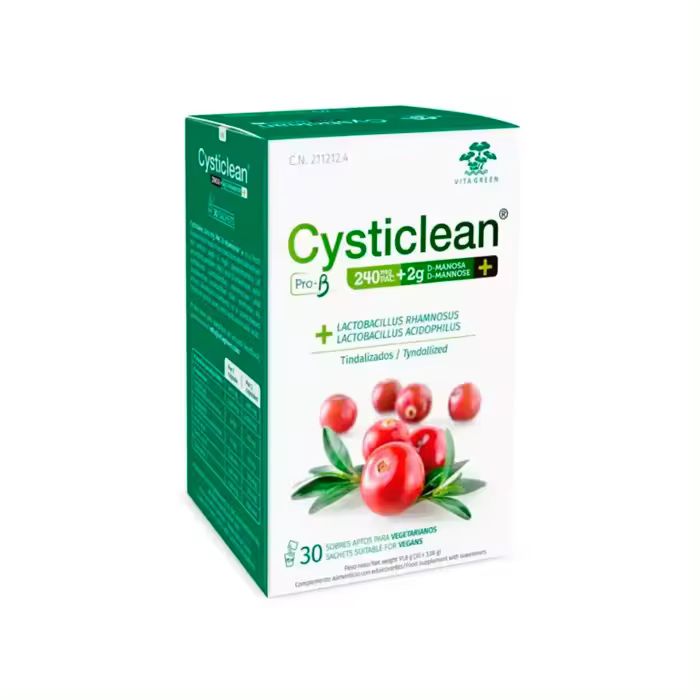 Cysticlean Pro-B 240 mg PAC + 2 g D-manosa 30 sobres - Vita green - 1