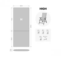 Papillon cojin para sillon alto 119X52X5 cm beig desenfundable - details 2