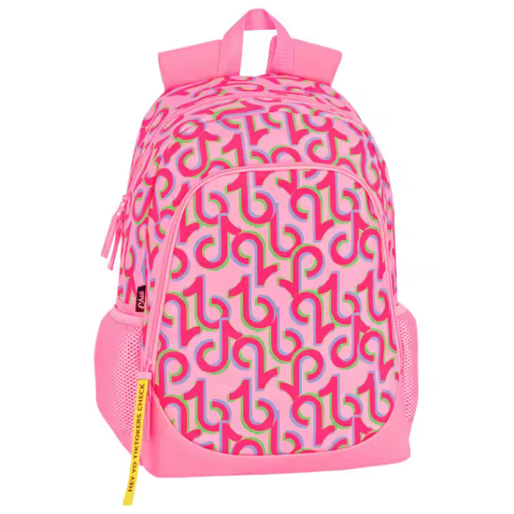Mochila Duets Tiktokers adaptable 42cm. Mochila ergonómica con amplio espacio. Diseño resistente y versátil para llevar tus pertenencias con estilo. - 1