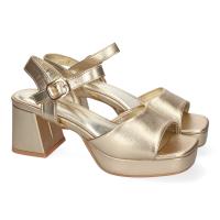 PuntoSalao Sandalias doradas para vestir tacón medio cómodo mujer A-3434 - details 0