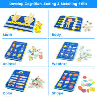 Juguete Educativo Sensorial Montessori Para Niños Pequeños Tablero Ocupado Fomenta Los Desarrollo De Las Habilidades Motoras Finas Juguete De Viaje Regalo Educativo - details 12