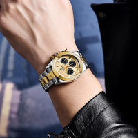 Reloj De Hombre BENYAR 2024 Chronógrafo Deportivo De Lujo Reloj De Cuarzo Acero Inoxidable Impermeable Con Manos Luminosas Y Calendario Completo - details 19