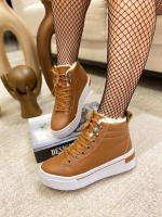 NadaBasico Calzados Zapatillas mujer con plataforma estilo botínes calidos con felpa sintétitca y cordones de invierno - details 1
