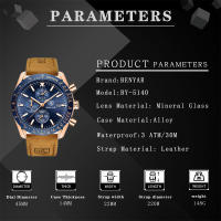 Reloj Deportivo Casual BENYAR Para Hombre Lujo Impermeable Cuarzo Cuero Militar Cronógrafo Reloj De Pulsera Top Marca - details 2