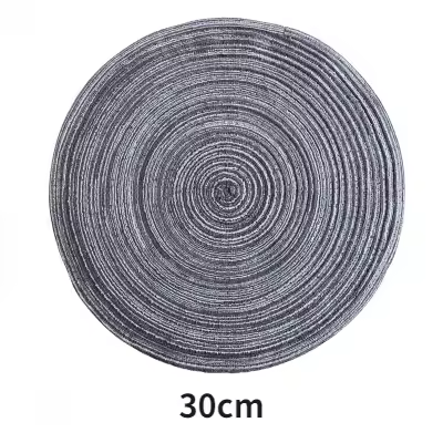 6pcs Tapetes Redondos Para Mesa De Comedor Hechos De Lino Ecológico Antideslizantes Cojines Para Vajilla Y Bebidas Para Cocina - 1