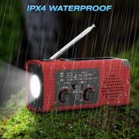 Radio de manivela de Energía Solar,Radio de manivela Solar | Radio Am/FM/NOAA with Pilas,Radio de Alarma SOS, banco de Energía de Radio de Supervivencia de Carga de 3 Vías para Viajes, Camping - details 3