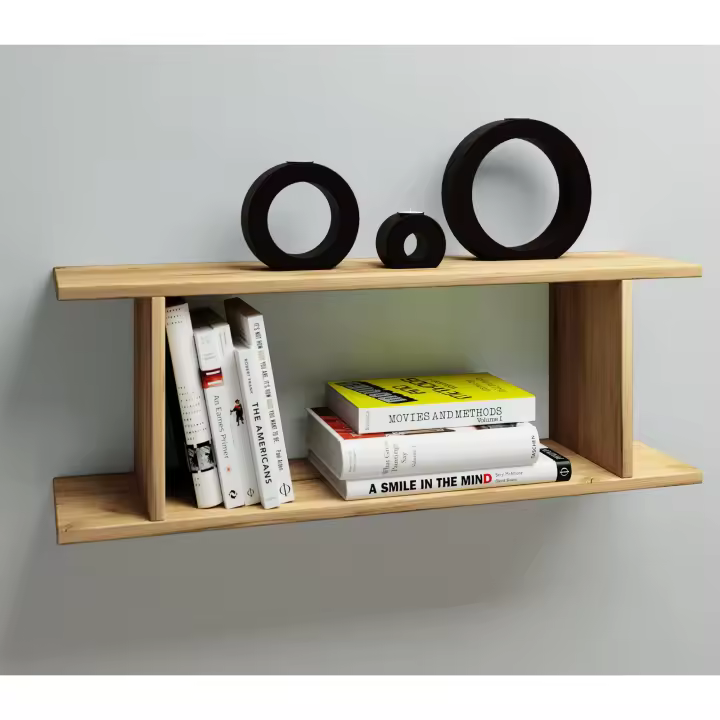 Estantería de pared de madera Estantería colgante Estantería librería Tablero decorativo Sirola Mini Estantería de pared de madera Estantería colgante Estantería librería Tablero decorativo Sirola Mini - 1