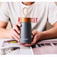 Termo Doble Capa Aislada De Acero Inoxidable 280ml Mini Botella De Agua Con Cuerda Portátil Para Exteriores Y Deportes - details 9