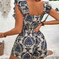 Rompers Sin Mangas Para Mujer Estilo Casual Verano Romper Overalls Con Estampado Moda Pantalones Cortos Ajustados Play Suits - details 16