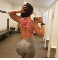 Nuevos Pantalones De Yoga Sin Costuras Para Mujer Leggings De Push up Fitness Transpirables Trousers Elásticos De Gimnasio De Largo - details 4