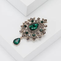 Broche De Lujo Retro Estilo Palacio Europeo Y Americano Accesorios Exteriores De Ropa Para Mujeres Material Aleación De Zinc Y Vidrio - details 10