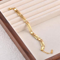 Pulsera De Cadena Geométrica Hueca Lokaer En Acero Inoxidable Plated 18K PVD Resistente Al Agua Joyería De Muñeca Estilizada Para Mujeres - details 3