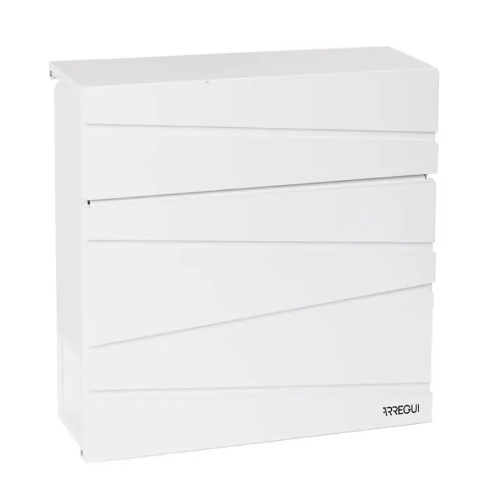 ARREGUI Armor Buzón Exterior de Acero con Soporte para Periódicos Tamaño M (Correo DIN A4 y Revistas) | Buzón de Pared Mediano | con Tapa Protectora | Buzón de Correo Moderno - 1