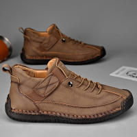 Zapatos Casuales Para Hombre De Cuero Hacer a Mano Transpirables Mocasines De Moda Talla Grande 38-48 Zapatos De Barco Lujo - details 25