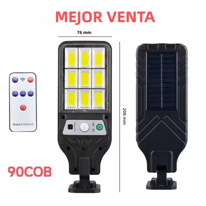 Lámpara Solar Exterior 9000000LM Con Sensor De Movimiento Luz De Jardín Y Calle Solar Resistente Al Agua Luz Solar Exterior Moderna ABS LED Incluida Montaje Self-Contained - 1