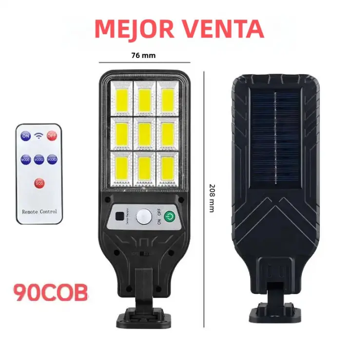 Lámpara Solar Exterior 9000000LM Con Sensor De Movimiento Luz De Jardín Y Calle Solar Resistente Al Agua Luz Solar Exterior Moderna ABS LED Incluida Montaje Self-Contained - 1