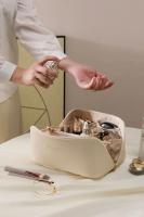 Bolsa De Viaje Grande Para Cosméticos Bolsa Portátil De Maquillaje Organizador De Cosméticos De Alta Capacidad Fabricada En Tela No Tejida - details 5