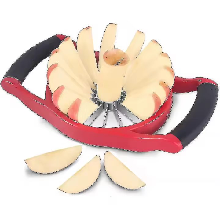 Apple Slicer Corer, 16 rebanadas [Tamaño grande] Durable Heavy Duty Apple Slicer Corer, cortador, divisor, Wedger, diseño integrado Frutas y verduras Slicer - 1
