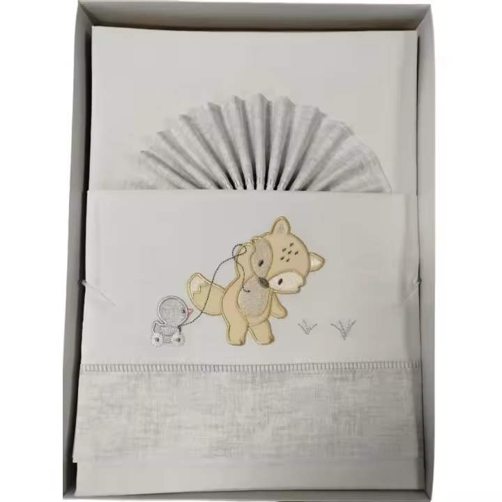 Minicuna🍼✨ Juegos de Sábanas 100% Algodón para Minucuna-Modelo Mapachito- Fondo Blanco– Suavidad y Confort para tu Bebé  Mommata✨🛏️ - 1