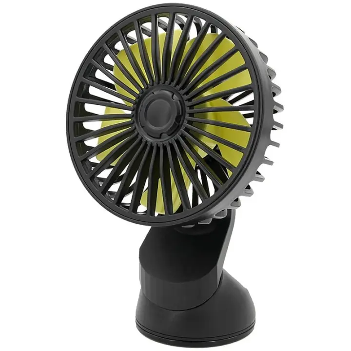 Ventilador de coche Universal, viento grande, tres velocidades, Control USB, ventilador de coche, ventosa, respaldo de asiento de coche, ventilador de coche de un solo cabezal, 12V 24V - 1