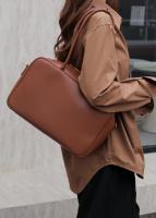 Bolso De Hombro Para Mujer En Cuero Genuino Split Tamaño Grande Color Marrón Y Negro Estilo De Lujo Y Moda Bolso Cruzado - details 23