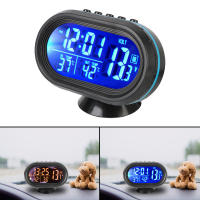 Reloj Digital Para Coche 3 En 1 Voltímetro Termómetro Y Luz De Fondo LCD 12V/24V Accesorio Interior Para Automóviles - details 1
