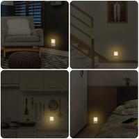 Lámparas LED Mini De Noche Plug in Dimmable Energía Ahorro Cuadradas Luz Bajo Gabinete Cocina Sala De Estar Aisle WC - details 8