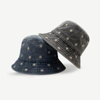 Gorro De Buho De Lino Para Mujer Con Bordado De Margarita Protección Solar Estilo Casual Hip Hop Sombrero De Verano Vintage - details 3