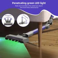 Escoba Aspiradora Sin Cable 48kpa MOOSOO Aspiradora Vertical Inalámbrica Cenizas, 60 Min, Varilla Flexible 180°, Aspiradoras de Mano Coche para Hogar, Luz LED Cepillo, Pantalla Táctil LCD, Cepillo Antienredos, Rpara Pelo Mascotas fregasuelo Alfombras - details 9