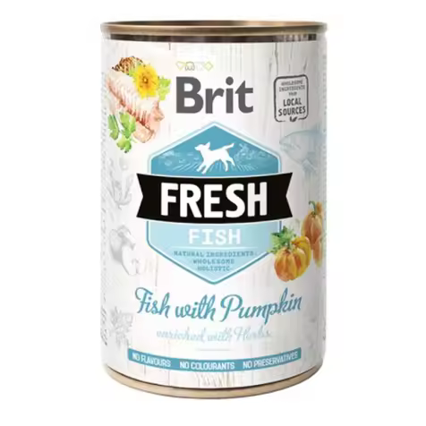 Brit Fresh Pescado Y Calabaza Adult Latas Para Perros 6 X 400 Gr - 1