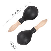 Par De Maracas De 25 Cm Con Cabeza De Arena Y Mango De Madera Instrumentos De Percusión Para Concierto Y Fiestas - details 5