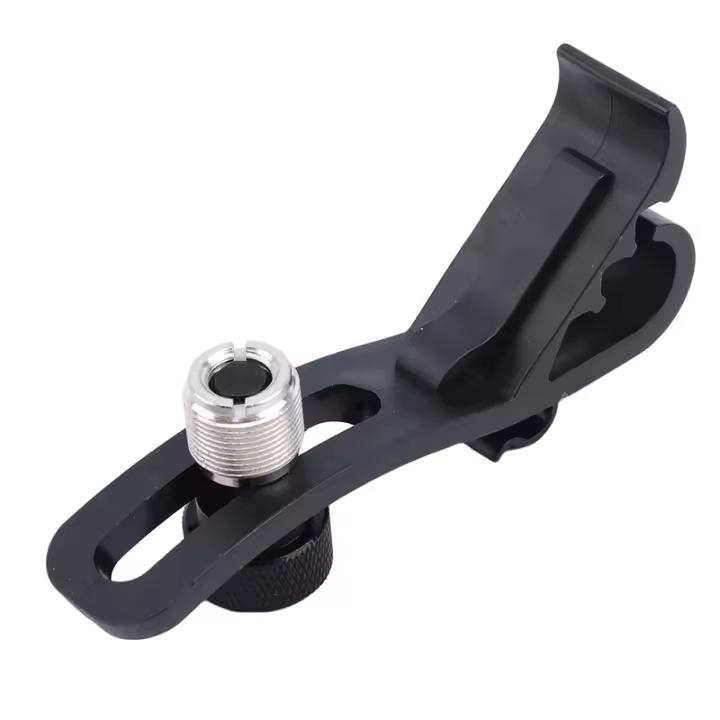 Accesorios De Batería Clip De Percusión Plástico Y Cobre Soporte De Micrófono Para Batería Clip De Borde De Snare Partes De Instrumentos Musicales Negro - 1
