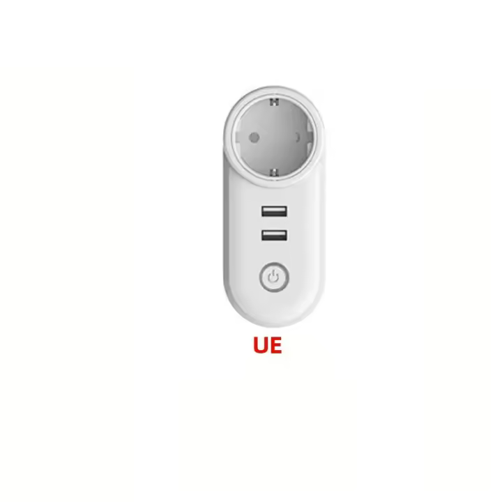 Enchufe Eléctrico Con 2 Puertos USB Carga Rápida Multifuncional Para Casa Compatible Con CozyLife APP Y Homekit EU US AU UK France Brazil Plug - 1