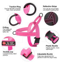 Harnés Reflectante De Nylon Ajustable Para Perros Medianos Y Grandes Ideal Para Entrenamiento Y Caminar Sin Pulling Estilo Chaleco Disponible En Tamaños S/M/L/XL - details 7
