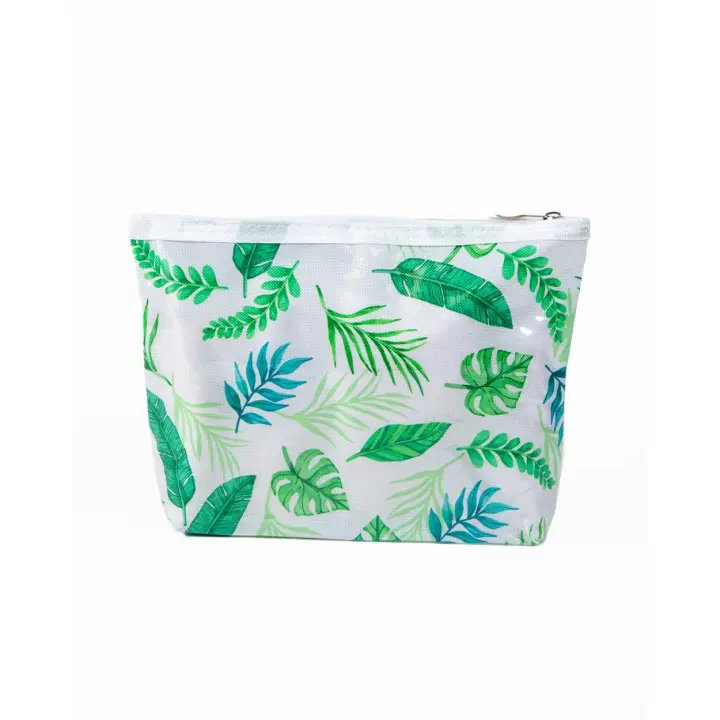 SUN & SURF Neceser Hojas Verdes Bolsa de Seguridad Playa Impermeable Anti-Arena. 25x18 cm. Pertenencias Seguras Sol y Agua. Piscina - 1