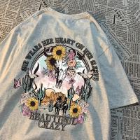 Camiseta De Algodón Respirable Para Hombre Estilo Casual Con Diseño Creativo Manga Corta Suelta Y Cómoda Protección Solar Y Secado Rápido - details 3