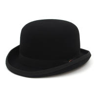 Sombrero Derby De Lana Negra 100% Para Hombres Y Mujeres Lining De Satén Estilo Formal Fedoras Para Fiestas Y Complementos De Magia Talla Ajustable - details 0