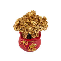 Árbol De La Suerte Feng Shui Decoración Para El Hogar Y Oficina Figura De Resina De Bienes Y Bendiciones De La Fortuna Decoración De Escritorio - details 2