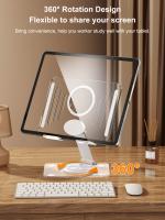 Soporte Ajustable Para Tableta Acrílico Plegable Soporte De Mesa Para iPad Samsung Huawei Xiaomi Compatible Con Pad Universal 360° Giratorio - details 7