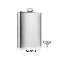 Botella De Bolsillo De Acero Inoxidable De Color Plata De 7/10 Oz Con Taza Y Tapa Funnel Para Alcohol Whiskey Licores - details 9