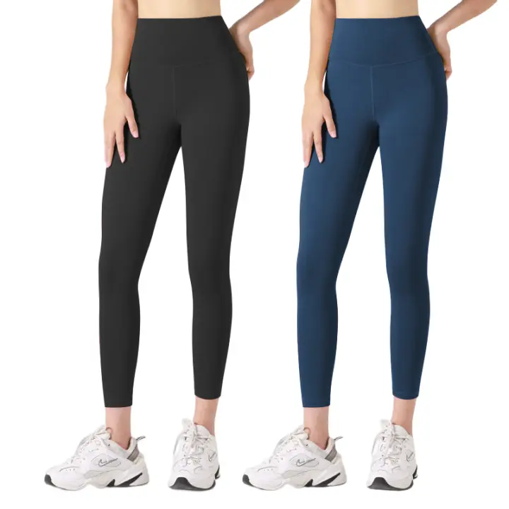 Pack Ahorro 2 Piezas Leggings，seamless yoga leggings de Yoga FREES COPES - Negro+Azul - 1