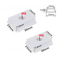 10PCS T-Slider Para Riel De Miter Aleación De Aluminio Juego De 10 Piezas De T-Slot Nut Para Herramientas De Carpintería Y Jigs - details 1